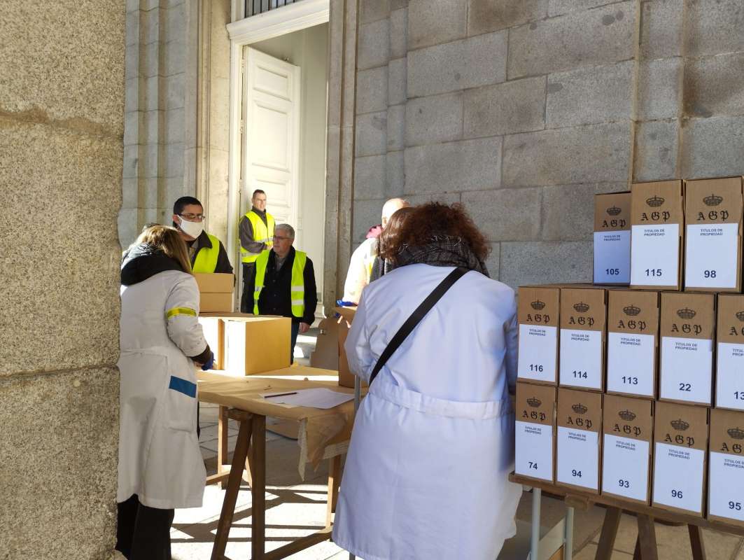 23/11/2023. El GREPAC participa en el simulacro de incendio en el Archivo General del Palacio Real, Patrimonio Nacional - 2